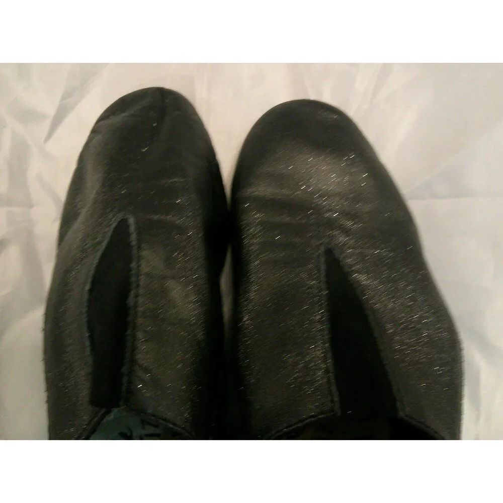 Pre-Owned Dance Shoes Jazz Danz N Motion 9515 Black 6.5M Split Sole